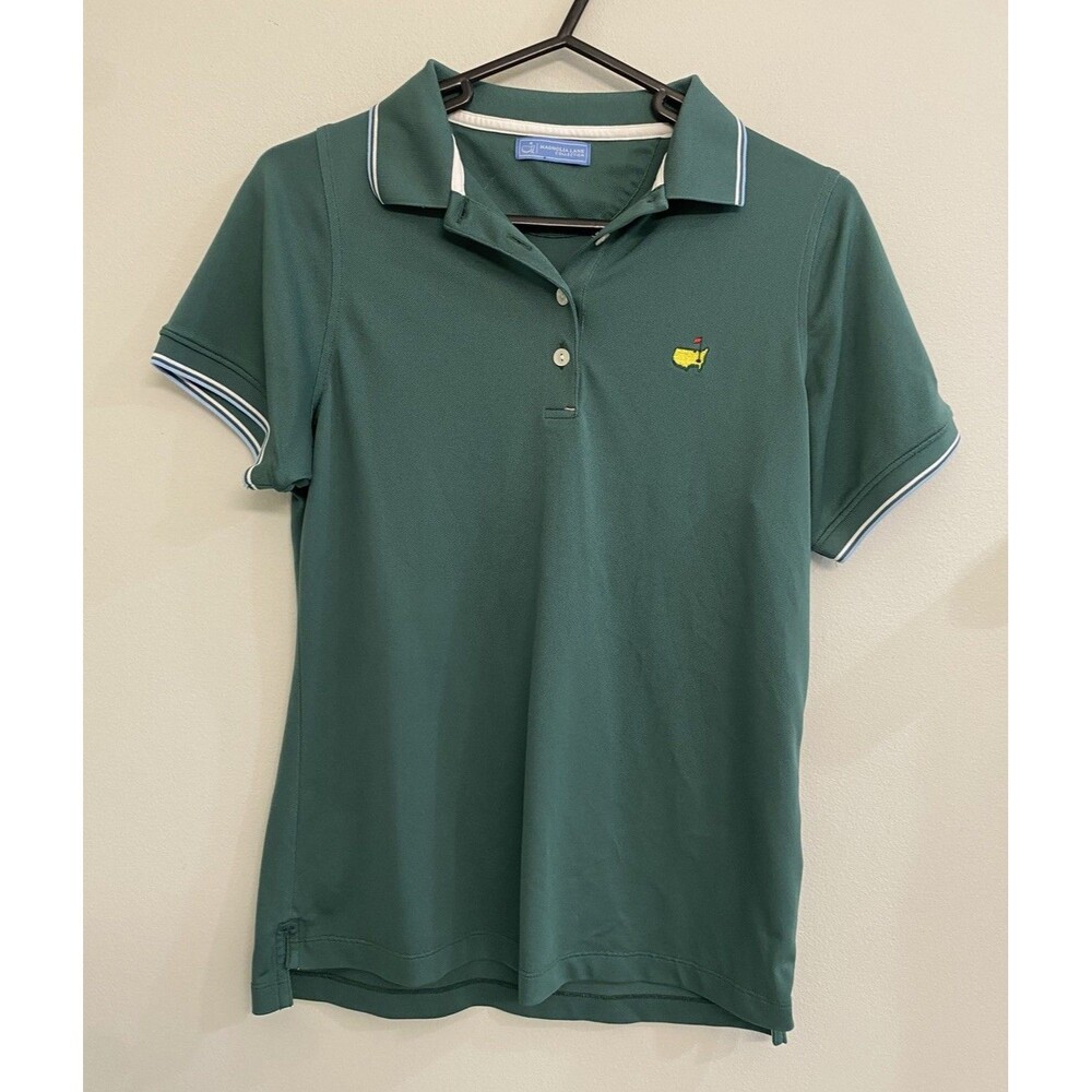 Magnolia Lane Masters Golf Green Polo Women’s S Augusta Embroidered 2025 Striped